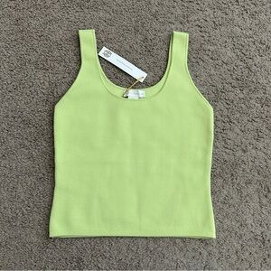 House of Harlow Shirt Womens Knit Lime Green Crop Tank Top XS